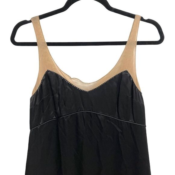 LAUNDRY By Design Black Silk Sleeveless Silk Sheath Tank Mini Cocktail Dress 0 - Picture 3 of 5